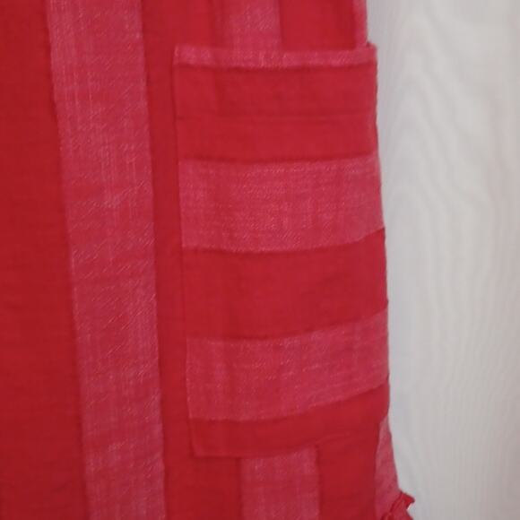 Antropologie Maeve Women's Red Tonal Stripe Strap Dress. Size L. - Picture 8 of 12